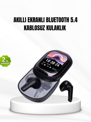 Bluetooth 5.4 Kulaklık – Gürültü Engelleme ve Akıllı Ekranlı Şarj Kutusu