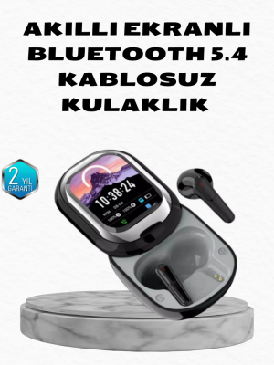 Aktif Gürültü Engelleme Özellikli Kablosuz Kulaklık – Akıllı Ekranlı Şarj Kutusu