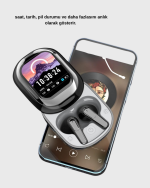 Aktif Gürültü Engelleme Özellikli Kablosuz Kulaklık – Akıllı Ekranlı Şarj Kutusu - Görsel 5