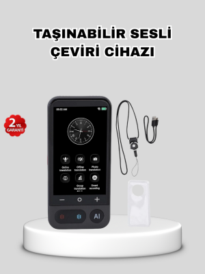Taşınabilir Akıllı Sesli Çeviri Cihazı – 139 Dil Desteği, Dokunmatik Ekran