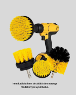 3 Parça Matkap Fırça Temizlik Seti – Her Yüzey İçin Güçlü ve Pratik Çözüm - Görsel 4