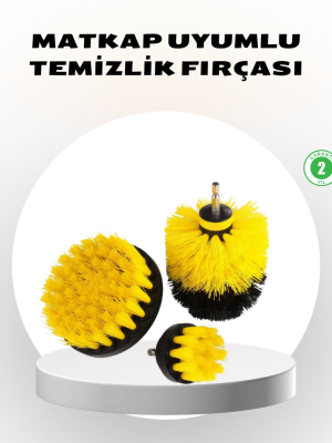 3’lü Matkap Ucu Fırça Seti – Derinlemesine Temizlik, Tüm Yüzeylerle Uyumlu