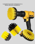 3’lü Matkap Ucu Fırça Seti – Derinlemesine Temizlik, Tüm Yüzeylerle Uyumlu - Görsel 3