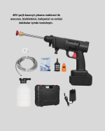 48V Kablosuz Yıkama Makinesi – 2 Pil, Köpük Tankı ve Ayarlanabilir - Görsel 5