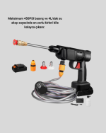Kablosuz Basınçlı Yıkama Makinesi – 48V Güçlü Motor, 2 Pil ve Köpük Hazneli - Görsel 3