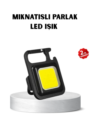 USB Type-C Şarjlı Mini Fener – Manyetik, Katlanabilir ve Şişe Açacaklı Tasarım