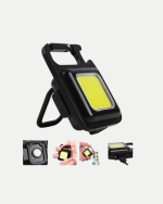 Şarjlı COB LED Anahtarlık Fener – 4 Modlu, Manyetik ve Katlanabilir Standlı - Görsel 2