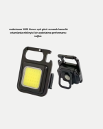 Şarjlı COB LED Anahtarlık Fener – 4 Modlu, Manyetik ve Katlanabilir Standlı - Görsel 5