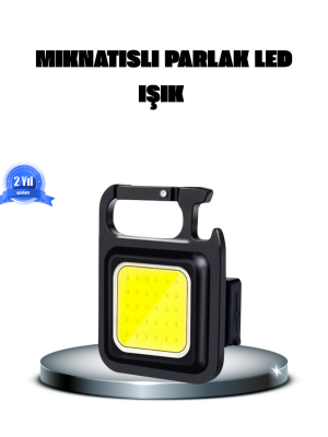 LED Mini Anahtarlık Fener – 1000 Lümen Güçlü Işık ve USB Type-C Şarjlı