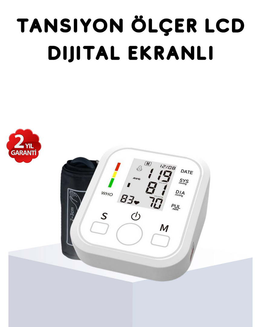 1240672_1-109.png Üst Koldan Ölçüm Dijital Tansiyon Aleti – IHB Aritmi Uyarılı ve Çift Hafızalı - Görsel 1