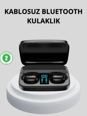 TWS Bluetooth Kulaklık 1800mAh Şarj Kutulu Dijital Ekranlı