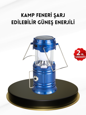 Solar Kamp Lambası Kızak Sistemli Şarjlı Taşınabilir Doğa Yürüyüşü Işığı