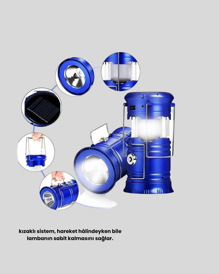 1240827_5-125.png Güneş Enerjili Kamp Lambası Şarjlı Taşınabilir Kompakt Açık Hava Işığı - Görsel 3