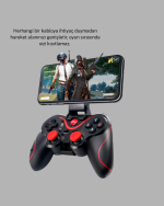 Bluetooth Kablosuz Gamepad TV PC Telefon Uyumluluğu Kolay Bağlantılı - Görsel 3