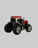 Retro Traktör Tasarımlı Kablosuz Hoparlör USB TF AUX FM Destekli - Görsel 4