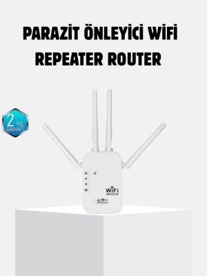 Antenli WiFi Repeater 300m2 Kapsama Alanı WPA3 Güvenlikli