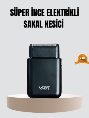 Kompakt Şarjlı Tıraş Makinesi Çift Yönlü Bıçaklı 45 Dakika Kullanım Süreli