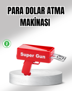 Super Money Gun Para Saçma Tabancası Yüksek Atış Güçlü Kırmızı Model