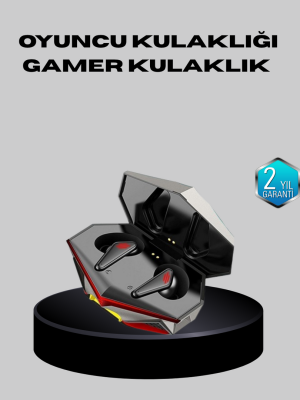 Bluetooth 5.0 Kablosuz Kulaklık LED Işıklı Silikonlu Tasarımlı