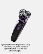 Profesyonel Şarjlı Tıraş Makinesi Ayarlanabilir Başlıklı Kablosuz - Görsel 5