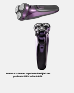 Şarjlı Saç ve Sakal Tıraş Makinesi Kablosuz Kompakt Tasarımlı - Görsel 3