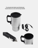 12W Araç Tipi Su Isıtıcı Kupa Bardak Pratik Isıtmalı - Görsel 5