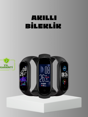 Akıllı Bileklik Adım Sayarlı Kalori Takipli Bildirim Uyumlu IP67
