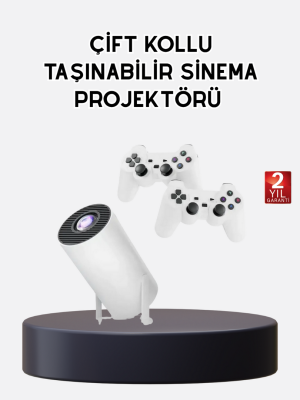Kablosuz Projeksiyon Cihazı 4K Destekli HDMI USB Oyun Uyumlu