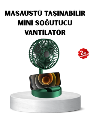Taşınabilir Katlanabilir Mini Fan 3 Kademeli Şarj Edilebilir