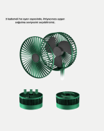 Taşınabilir Katlanabilir Mini Fan 3 Kademeli Şarj Edilebilir - Görsel 5