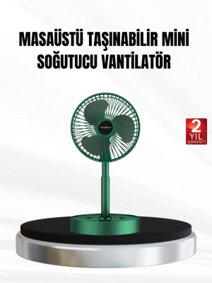 Şarjlı Mini Fan Katlanabilir 3 Hız Ayarlı Taşınabilir Tasarımlı