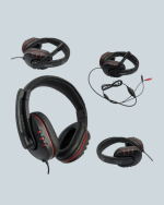 Kırmızı Gaming Headset Mikrofonlu Sağlam Kablolu Konforlu - Görsel 5