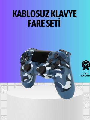 Şarjlı Kablosuz PS4 Oyun Kolu Titreşimli Hassas Kontrol