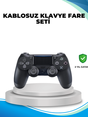 Kablosuz PS4 Oyun Kolu Çift Motor Titreşimli Uzun Bataryalı