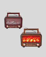 Şömine Efektli Solar Hoparlör Bluetooth 5.3 Radyo AUX USB TF Destekli - Görsel 2