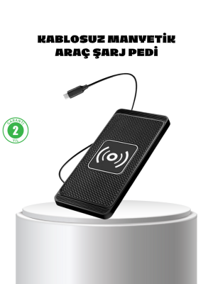 Manyetik Kablosuz Şarj Pedi 15W Hızlı Şarj Kaymaz Silikon Qi Destekli