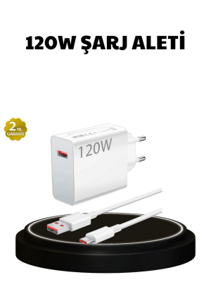 120W Ultra Hızlı Şarj Adaptörü USB-C Destekli Güçlü Şarj Teknolojisi
