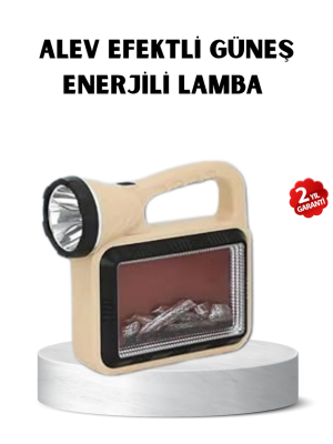 Güneş Enerjili Alev Efektli Lamba COB Led Su Geçirmez Çok Fonksiyonlu