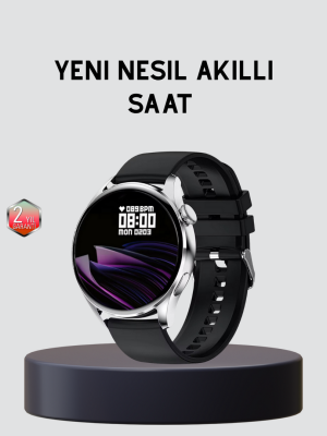 GPS’li Akıllı Saat 500 mAh Batarya Sesli Arama Bildirim Nabız Ölçer Spor Takipli
