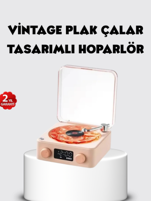 Bluetooth Hoparlörlü Gece Lambası Dijital Saatli Şeffaf Su Dalgası Işıklı Dekoratif