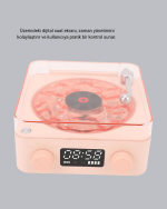 Gece Lambası Stereo Bluetooth Hoparlör Dijital Saat Su Dalgası Efektli 3-ü-1 Cihaz - Görsel 3