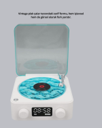 Bluetooth Hoparlörlü Gece Lambası Dijital Saat Ekranlı Su Dalgası Efektli Dekoratif - Görsel 5