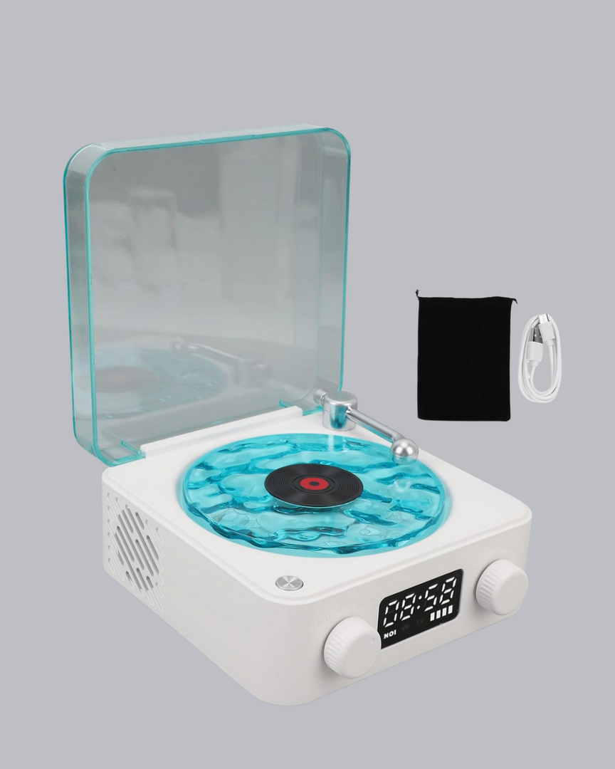 1241809_4-165.png Gece Lambası Stereo Bluetooth Hoparlör Dijital Saatli Vintage Tasarım Çok Fonksiyonlu - Görsel 2