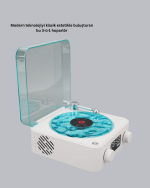 Gece Lambası Stereo Bluetooth Hoparlör Dijital Saatli Vintage Tasarım Çok Fonksiyonlu - Görsel 4