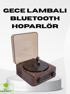 Dekoratif Gece Işığı Bluetooth Hoparlör Dijital Saat Çok Yönlü Sesli Aydınlatma