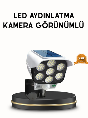 Güneş Paneliyle Şarj Olan Hareket Sensörlü Dış Mekan Güvenlik Lambası Ayarlanabilir