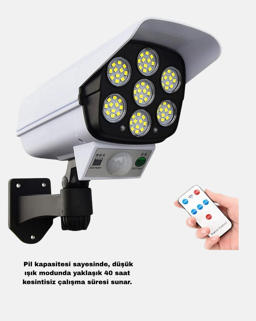 1241814_5-163.png Solar Bahçe Aydınlatması Su Geçirmez IP66 PIR Sensörlü Uzun Çalışma Süreli - Görsel 4