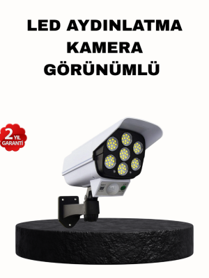 Güneş Enerjili Güvenlik Işığı Dış Mekan 5 Eksen Ayarlı ve PIR Hareket Sensörlü