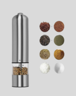 Elektrikli Tuz Karabiber Değirmeni – Paslanmaz Gövde, LED Işıklı ve Ayarlanabilir Öğütme - Görsel 2