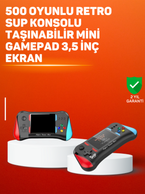 500 Oyunlu El Tipi Taşınabilir Oyun Konsolu – Şarjlı ve TV Bağlantılı Model
